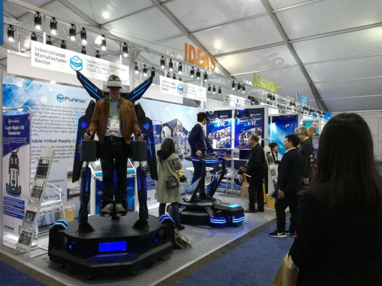 Xindy VR machine in USA CES Exhibition.